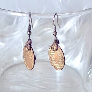 Vintage cufflink earrings